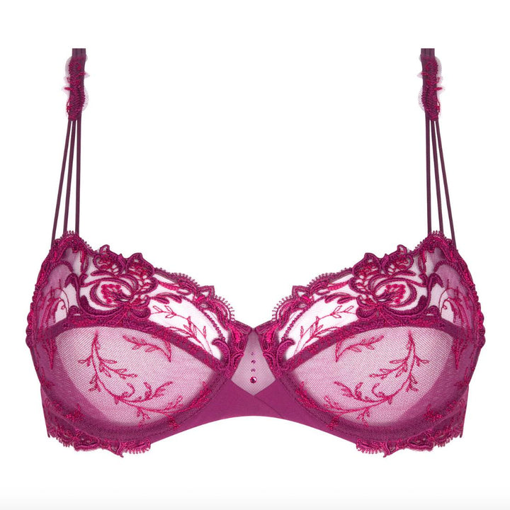 Lise Charmel Source Beaute Demi Cup Bra In Amarante ACH3072-Bras-Lise Charmel-Amarante-32-B-Anna Bella Fine Lingerie, Reveal Your Most Gorgeous Self!