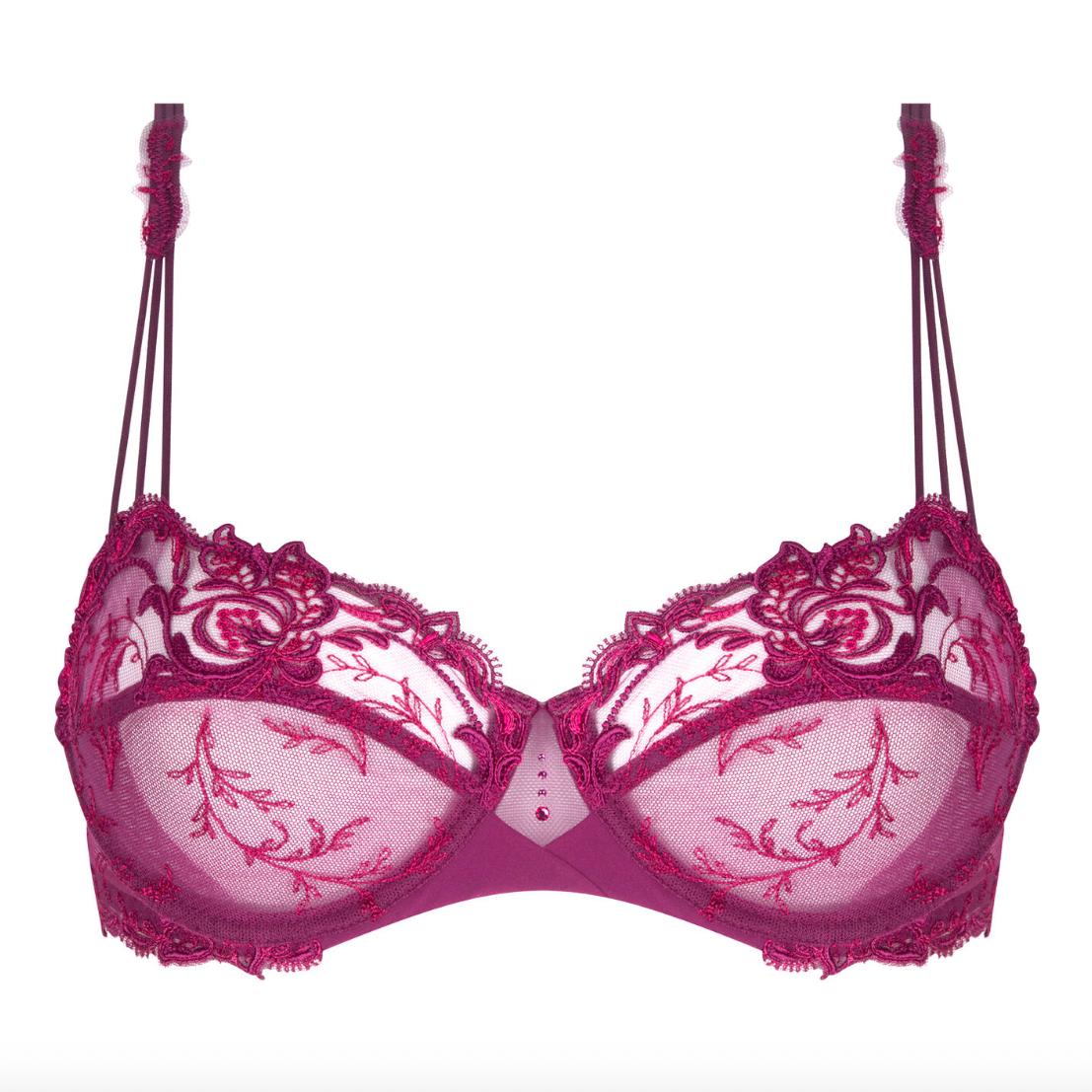 Lise Charmel Source Beaute Demi Cup Bra In Amarante ACH3072-Anna Bella Fine Lingerie-Amarante-32-B