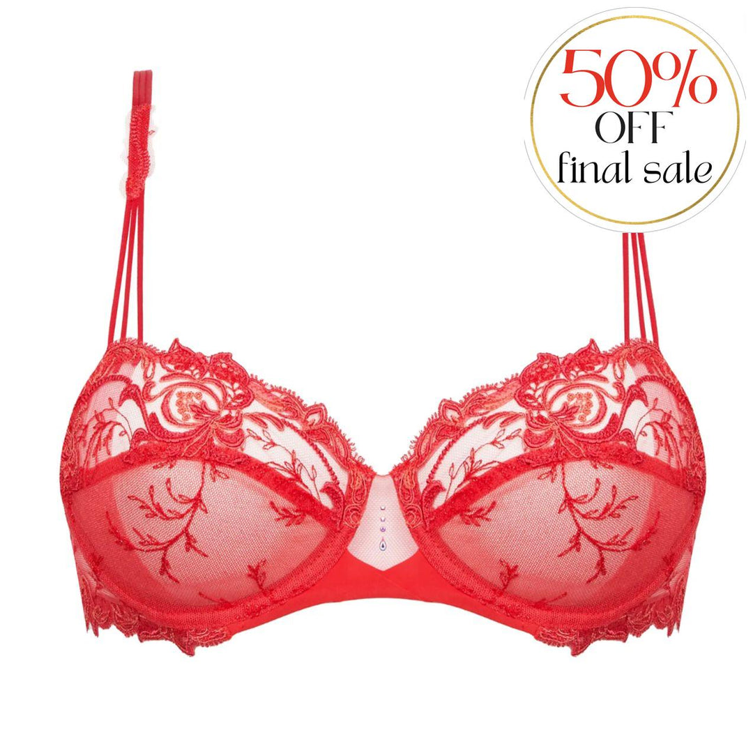 Lise Charmel Source Beaute Demi Cup Bra In Hibiscus ACH3072-Bras-Lise Charmel-Hibiscus-32-B-Anna Bella Fine Lingerie, Reveal Your Most Gorgeous Self!