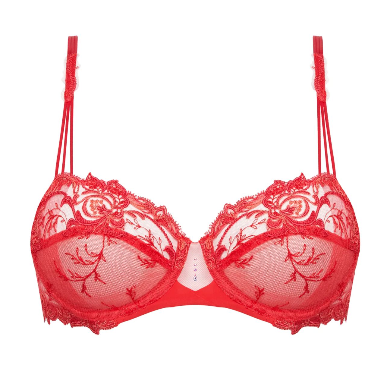 Lise Charmel Source Beaute Demi Cup Bra In Hibiscus ACH3072-Anna Bella Fine Lingerie-Hibiscus-32-B