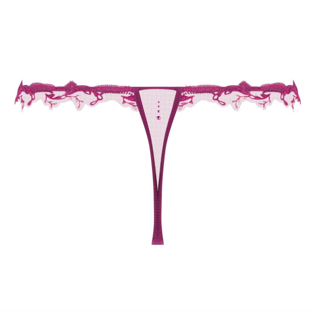 Lise Charmel Source Beaute Sexy Thong in Amarante ACH0572-Panties-Lise Charmel-Amarante-XSmall-Anna Bella Fine Lingerie, Reveal Your Most Gorgeous Self!