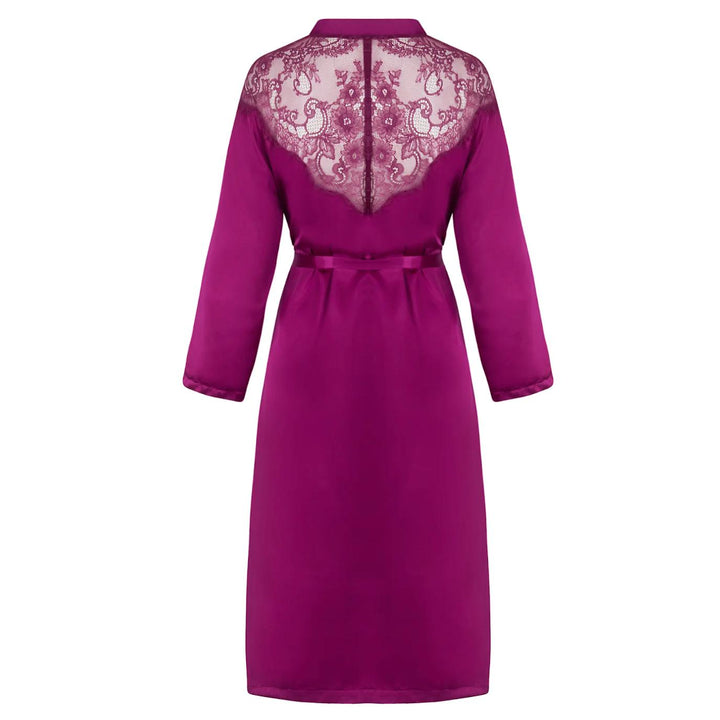 Lise Charmel Source Beaute Silk Robe in Amarante ALH2072-Robes-Not specified-Amarante-Small-Anna Bella Fine Lingerie, Reveal Your Most Gorgeous Self!