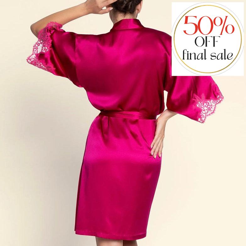 Lise Charmel Spendeur Soie Robe in Splendeur Carmin ALC2080-Lise Charmel-Splendeur Carmin-Small-Anna Bella Fine Lingerie, Reveal Your Most Gorgeous Self!