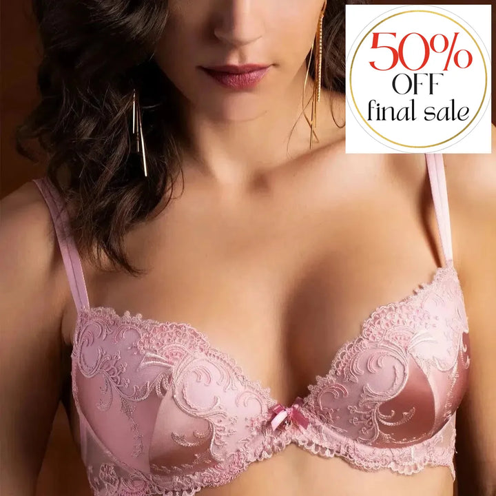 Lise Charmel Splendeur Soie Contour Bra in Rose ACC8580-Bras-Lise Charmel-Splendeur Rose-34-A-Anna Bella Fine Lingerie, Reveal Your Most Gorgeous Self!