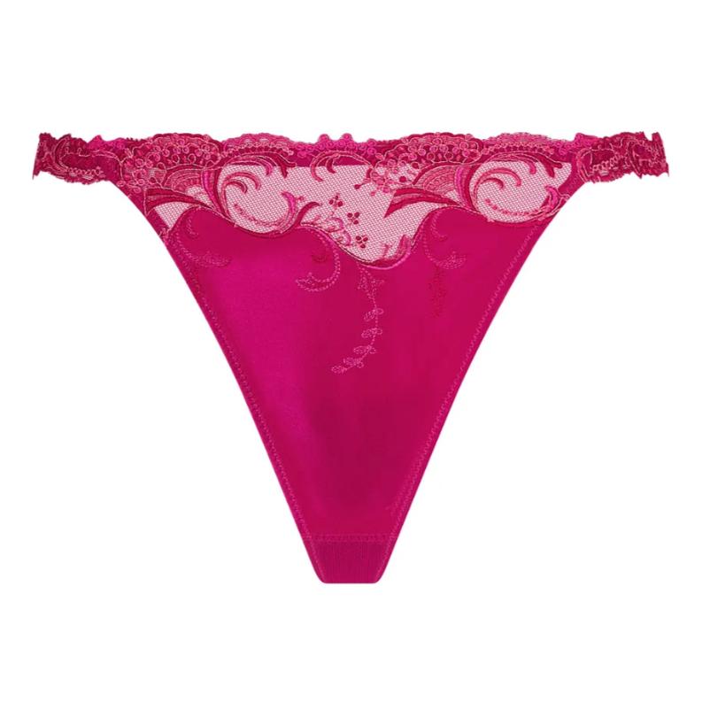 Lise Charmel Splendeur Soie Sexy String inSplendeur Carmin ACC0580-Panties-Lise Charmel-Splendeur Carmin-XSmall-Anna Bella Fine Lingerie, Reveal Your Most Gorgeous Self!