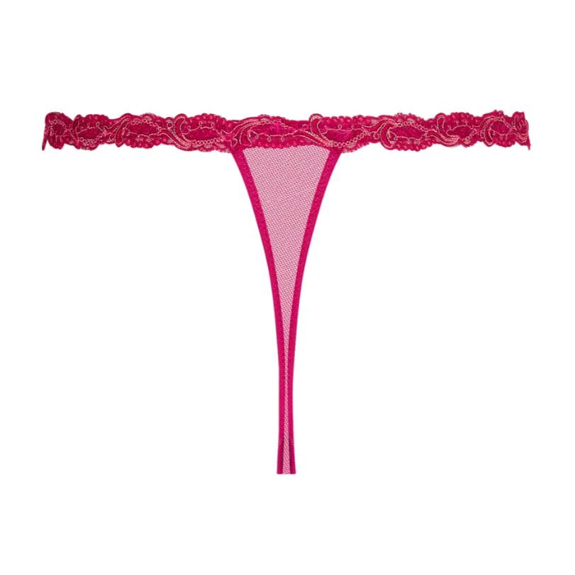 Lise Charmel Splendeur Soie Sexy String inSplendeur Carmin ACC0580-Panties-Lise Charmel-Splendeur Carmin-XSmall-Anna Bella Fine Lingerie, Reveal Your Most Gorgeous Self!