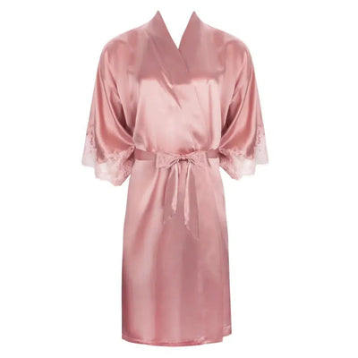 Lise Charmel Splendeur Soie Silk Robe in Splendeur Rose ALC2080-Anna Bella Fine Lingerie-Splendeur Rose-Small-