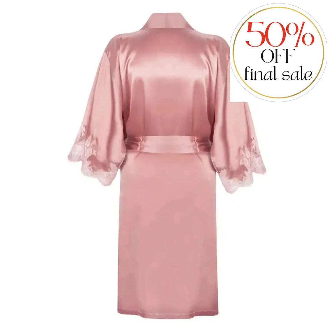 Lise Charmel Splendeur Soie Silk Robe in Splendeur Rose ALC2080-Robes-Lise Charmel-Splendeur Rose-Small-Anna Bella Fine Lingerie, Reveal Your Most Gorgeous Self!