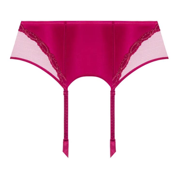 Lise Charmel Splendeur Soie Suspender Belt in Splendeur Carmin ACC4980-Anna Bella Fine Lingerie-Splendeur Carmin-Small-