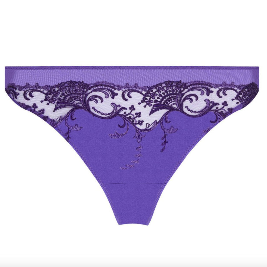 Lise Charmel Splendeur Soie Thong ACC0080 in Ocean Bleu-Panties-Lise Charmel-Ocean Bleu-XSmall-Anna Bella Fine Lingerie, Reveal Your Most Gorgeous Self!