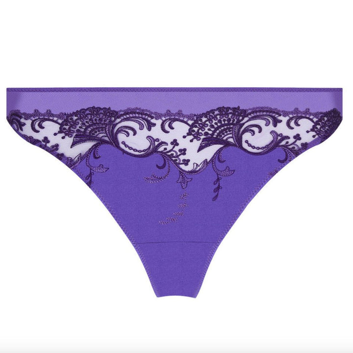 Lise Charmel Splendeur Soie Thong ACC0080 in Ocean Bleu-Panties-Lise Charmel-Ocean Bleu-XSmall-Anna Bella Fine Lingerie, Reveal Your Most Gorgeous Self!