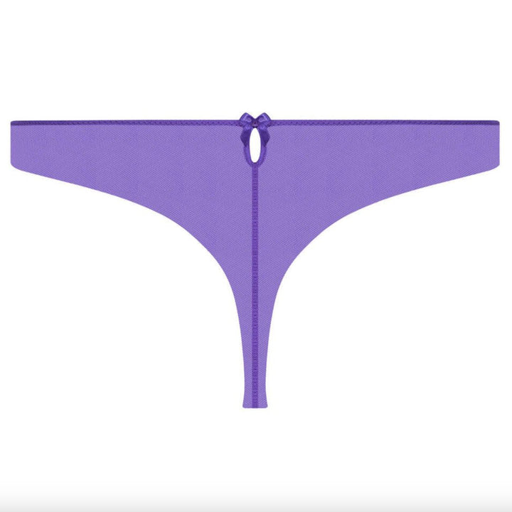 Lise Charmel Splendeur Soie Thong ACC0080 in Ocean Bleu-Panties-Lise Charmel-Ocean Bleu-XSmall-Anna Bella Fine Lingerie, Reveal Your Most Gorgeous Self!