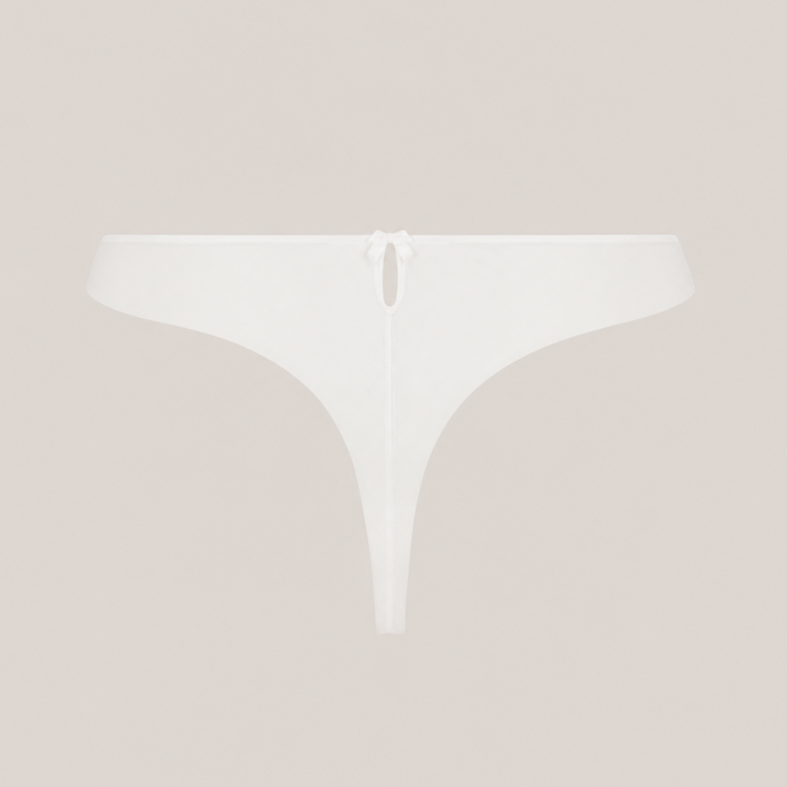 Lise Charmel Splendeur Soie Thong in Ecru Nacre ACC0080-Panties-Lise Charmel-XSmall-Anna Bella Fine Lingerie, Reveal Your Most Gorgeous Self!
