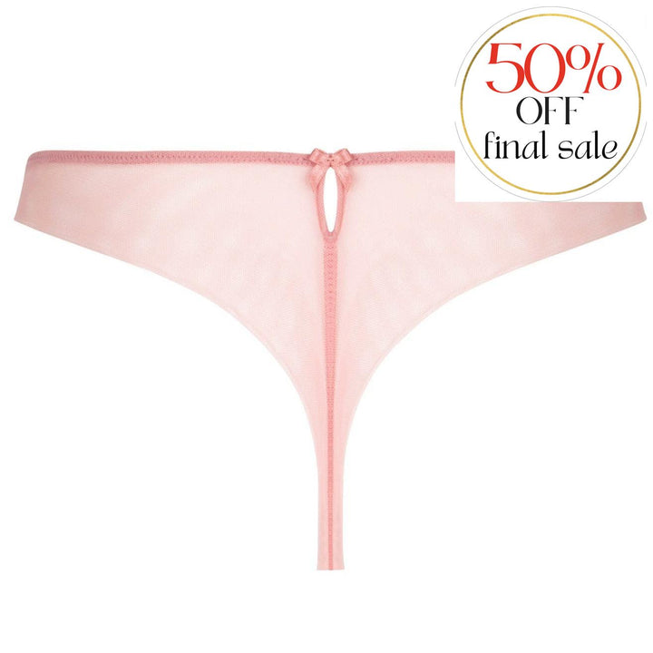 Lise Charmel Splendeur Soie Thong in Rose ACC0080-Panties-Lise Charmel-Splendeur Rose-XSmall-Anna Bella Fine Lingerie, Reveal Your Most Gorgeous Self!