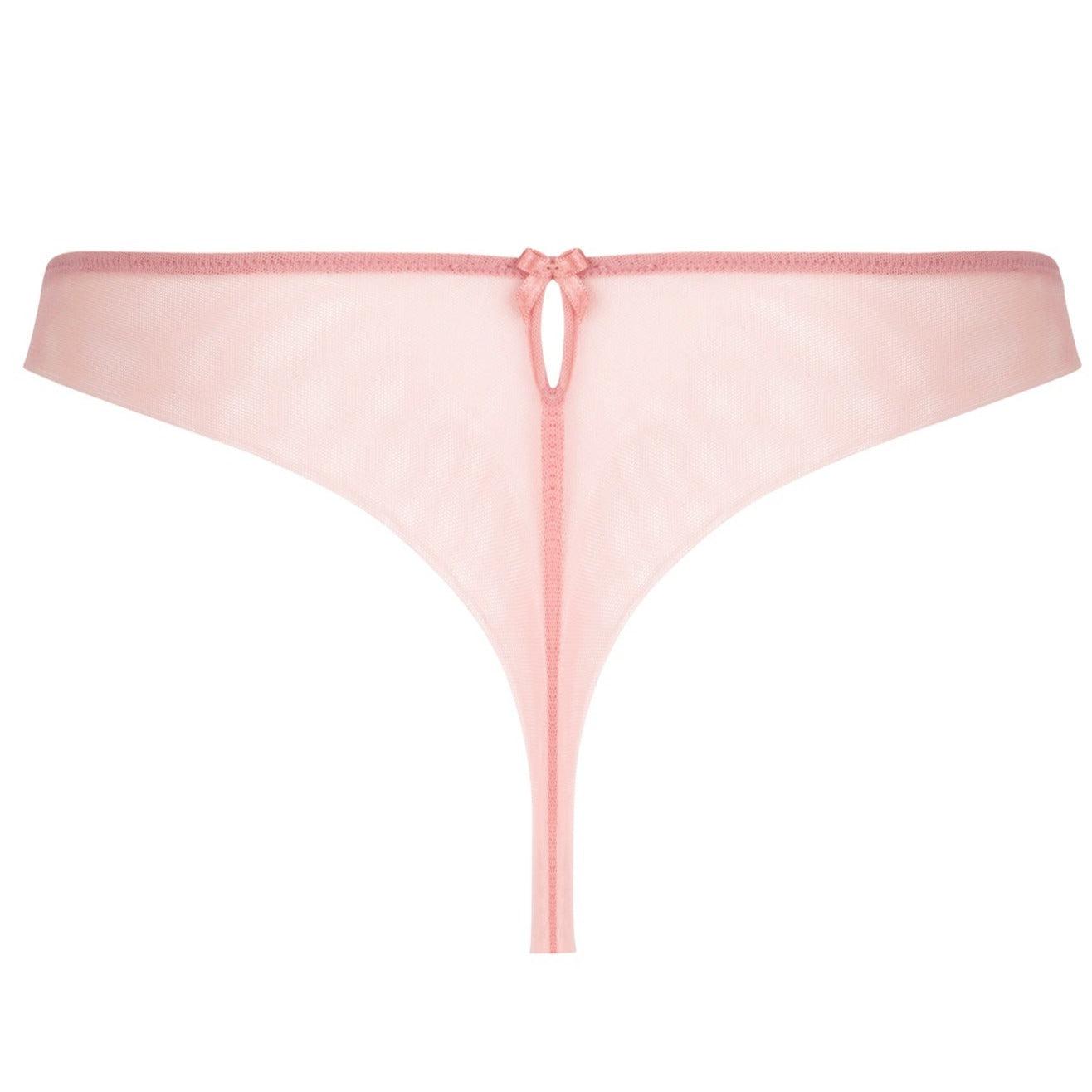 Lise Charmel Splendeur Soie Thong in Rose ACC0080-Anna Bella Fine Lingerie-Splendeur Rose-XSmall-