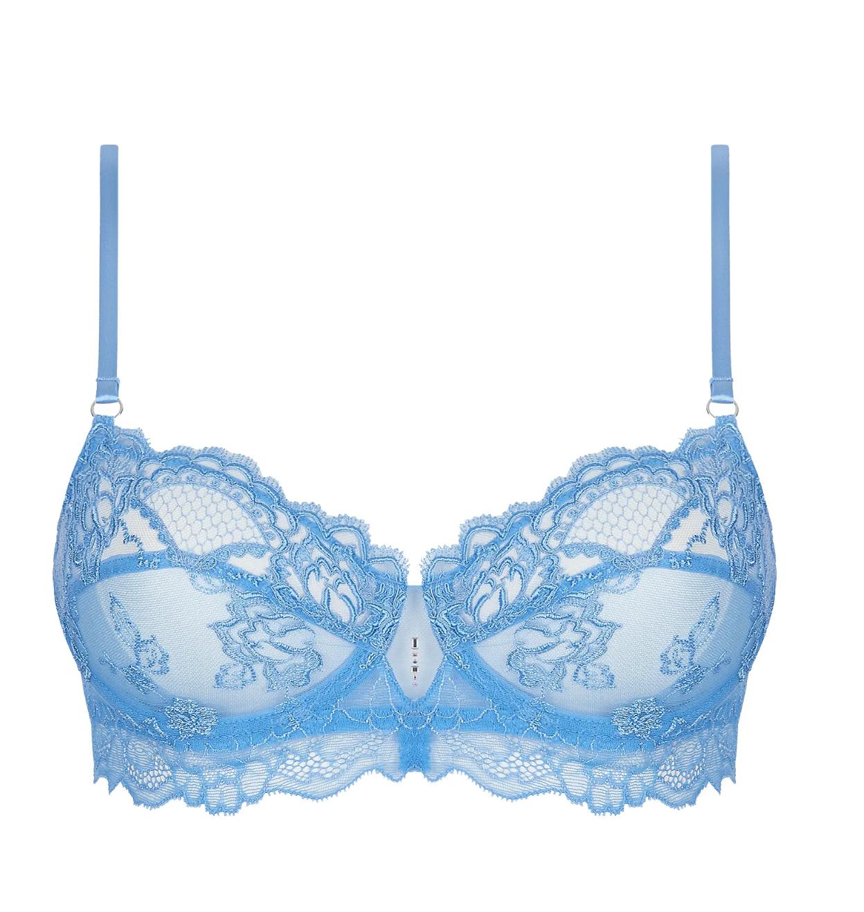 Lise Charmel Sublime En Dentelle Demi Cup Bra in Azur Sublime ACH3013-Bras-Lise Charmel-Azur Sublime-32-B-Anna Bella Fine Lingerie, Reveal Your Most Gorgeous Self!