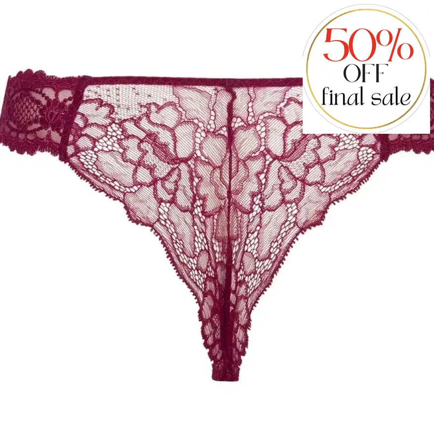 Lise Charmel Sublime En Dentelle Thong ACH0013 in Fucshia-Panties-Lise Charmel-Fucshia-XSmall-Anna Bella Fine Lingerie, Reveal Your Most Gorgeous Self!