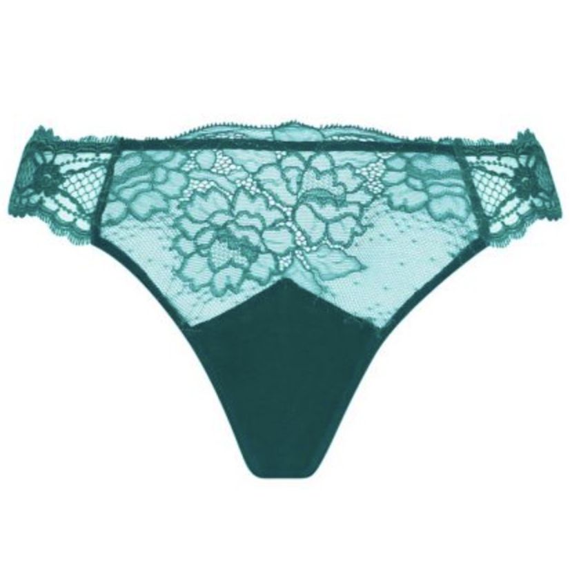 Lise Charmel Sublime En Dentelle Thong in Vert Princesse ACH0013-Panties-Lise Charmel-Vert Princessa-XSmall-Anna Bella Fine Lingerie, Reveal Your Most Gorgeous Self!