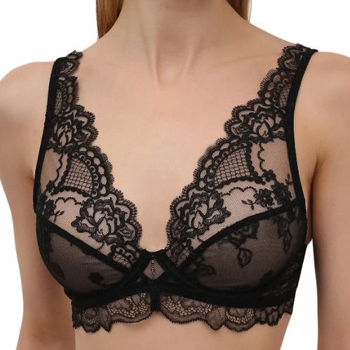 Lise Charmel Sublime En Dentelle Triangle Bra ACH7413 in Black-Bras-Lise Charmel-Black-34-B-Anna Bella Fine Lingerie, Reveal Your Most Gorgeous Self!