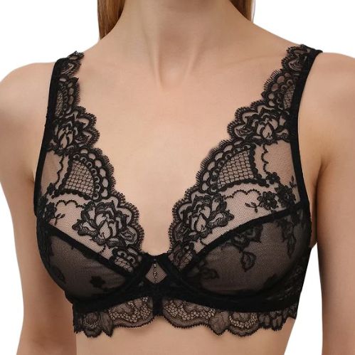 Lise Charmel Sublime En Dentelle Triangle Bra ACH7413 in Black-Anna Bella Fine Lingerie-Black-34-B