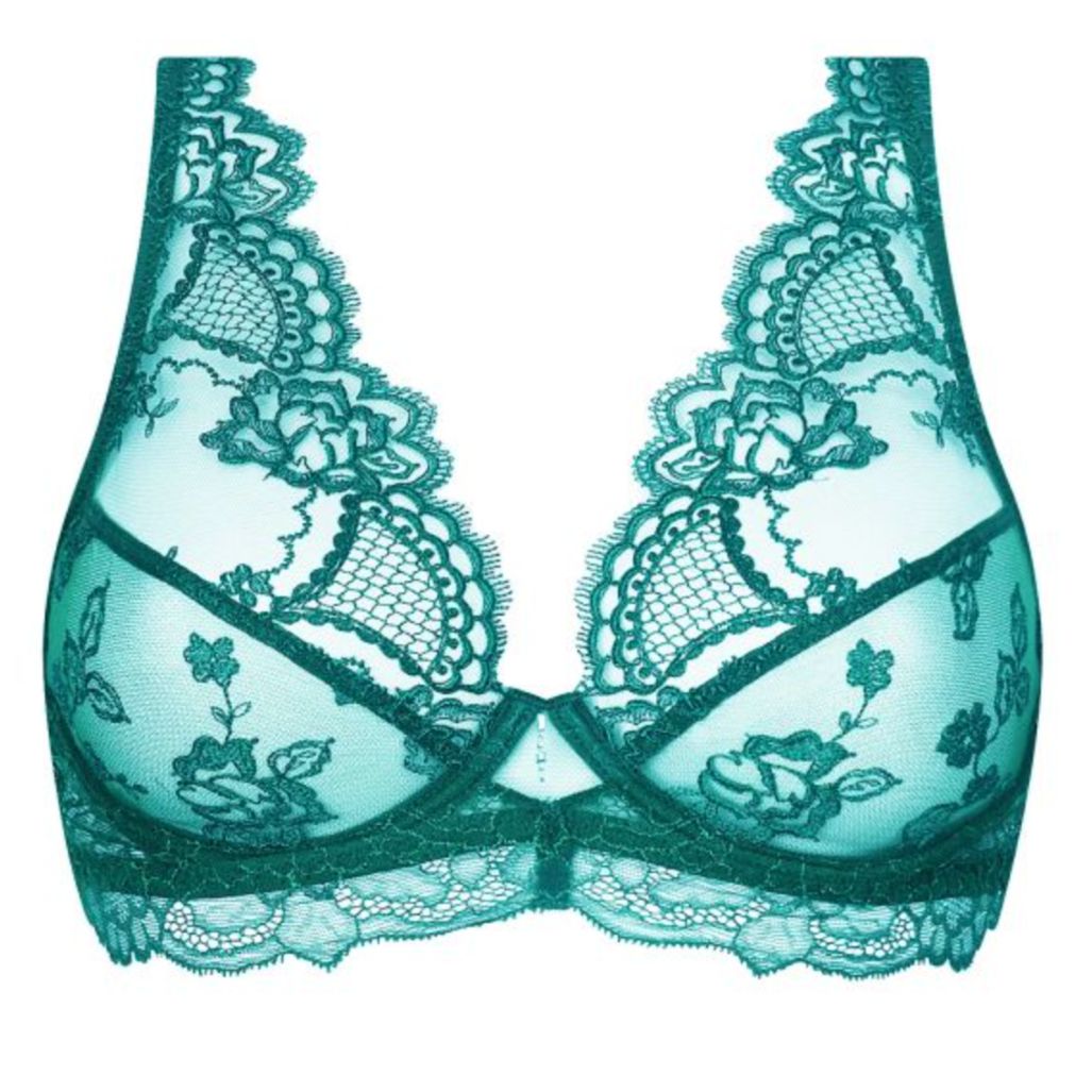 Lise Charmel Sublime En Dentelle Triangle Bra ACH7413 in Vert Princesse-Bras-Lise Charmel-Vert Princesse-34-B-Anna Bella Fine Lingerie, Reveal Your Most Gorgeous Self!
