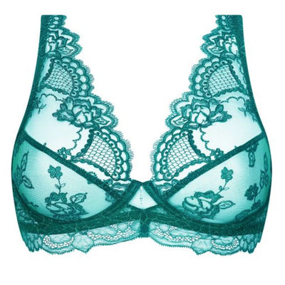 Lise Charmel Sublime En Dentelle Triangle Bra ACH7413 in Vert Princesse-Anna Bella Fine Lingerie-Vert Princesse-34-B