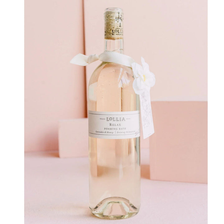 Lollia Relax Foaming Bath-Scent-Margot Elena-Anna Bella Fine Lingerie, Reveal Your Most Gorgeous Self!