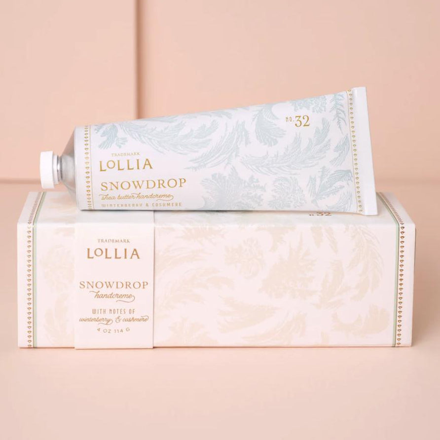 Lollia Snowdrop Shea Butter Handcreme 10BP-Scent-Margot Elena-Anna Bella Fine Lingerie, Reveal Your Most Gorgeous Self!