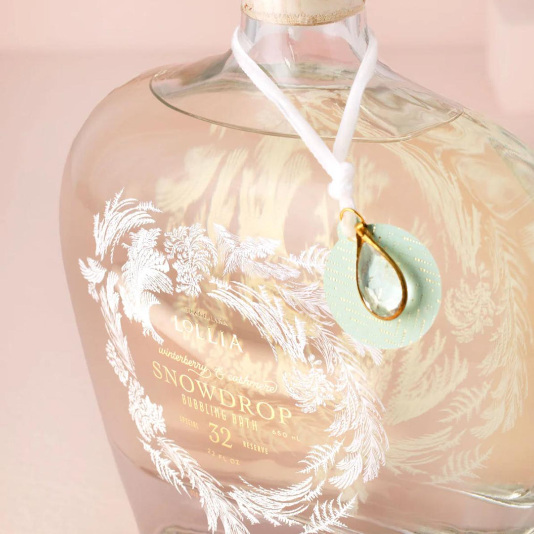 Lollia Snowdrop Winterberry &amp; Cashmere Bubbling Bath 10RP-Scent-Margot Elena-Anna Bella Fine Lingerie, Reveal Your Most Gorgeous Self!
