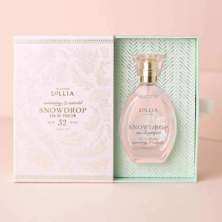 Lollia Snowdrop Winterberry &amp; Cashmere Eau de Parfum 10CP-Scent-Margot Elena-Anna Bella Fine Lingerie, Reveal Your Most Gorgeous Self!