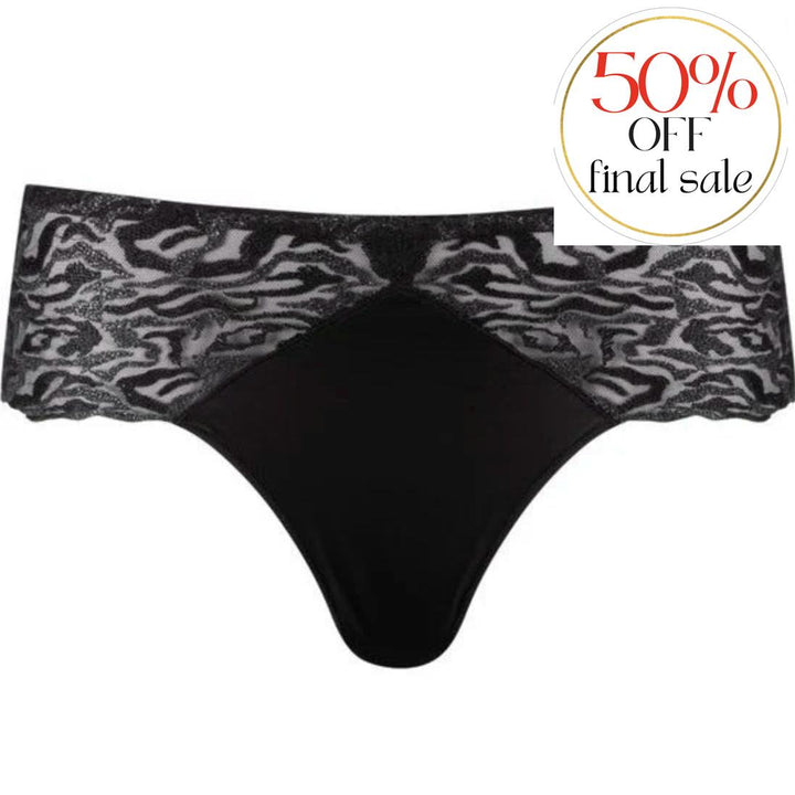 Louisa Bracq Electric Waves Shorty 494*40-Panties-Louisa Bracq-Noir-2XSmall-Anna Bella Fine Lingerie, Reveal Your Most Gorgeous Self!