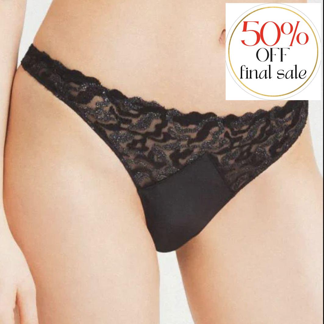 Louisa Bracq Electric Waves Tanga 494*60-Panties-Louisa Bracq-Noir-2XSmall-Anna Bella Fine Lingerie, Reveal Your Most Gorgeous Self!