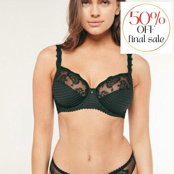 Louisa Bracq Elise Full Cup Bra 419-10 Emeraude-Bras-Louisa Bracq-Emeraude-36-D-Anna Bella Fine Lingerie, Reveal Your Most Gorgeous Self!
