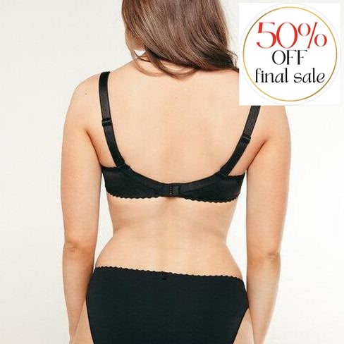 Louisa Bracq Julia Full Cup Bra 477-01-Bras-Louisa Bracq-Black-38-E-Anna Bella Fine Lingerie, Reveal Your Most Gorgeous Self!