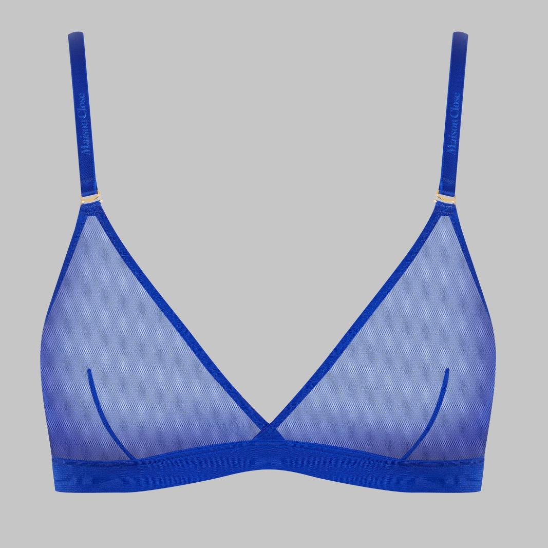 Maison Close Corps A Corps Neon Triangle Bra in Blue 561615-Bralette-Maison Close-Blue-Small-Anna Bella Fine Lingerie, Reveal Your Most Gorgeous Self!