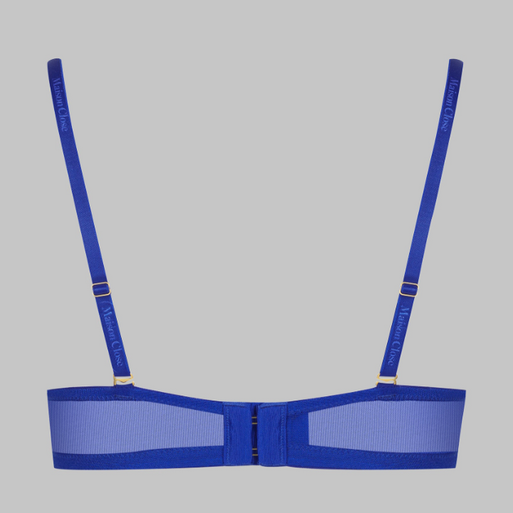 Maison Close Corps a Corps Wire Bra 561606 in Neon Blue-Bras-Maison Close-Neon Blue-32-C-Anna Bella Fine Lingerie, Reveal Your Most Gorgeous Self!