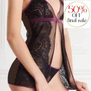 Maison Close Coup de Foudre Babydoll 608153-Anna Bella Fine Lingerie-Black-Small/Medium-