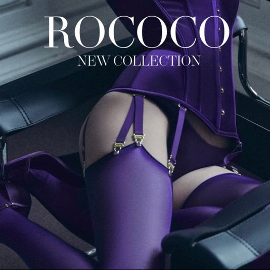 Maison Close Cut and Curled Back Seamed Stockings in Purple 564184-Hosiery-Maison Close-Purple-3-Anna Bella Fine Lingerie, Reveal Your Most Gorgeous Self!