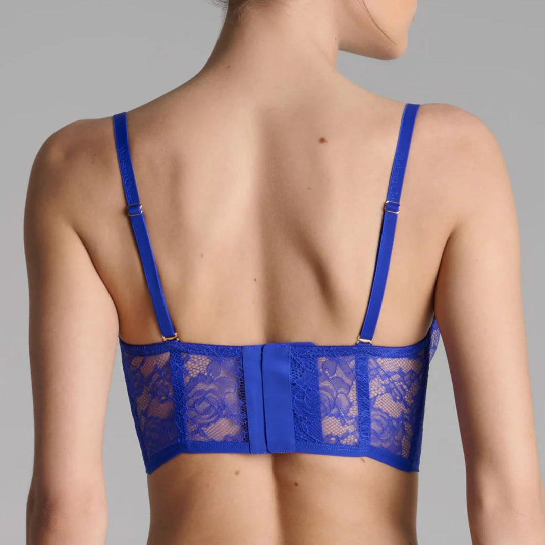 Maison Close Flashback Longline Bra in Neon Blue 562732-Bras-Maison Close-Neon Blue-32-B-Anna Bella Fine Lingerie, Reveal Your Most Gorgeous Self!