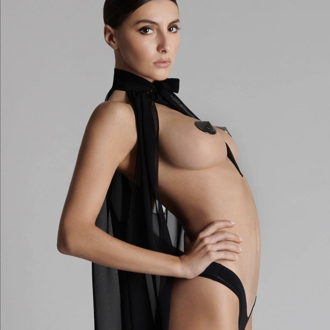 Maison Close Les Fetiches Black Metal Nipple Covers 561965-Seductive Accessories-Maison Close-Black-Anna Bella Fine Lingerie, Reveal Your Most Gorgeous Self!