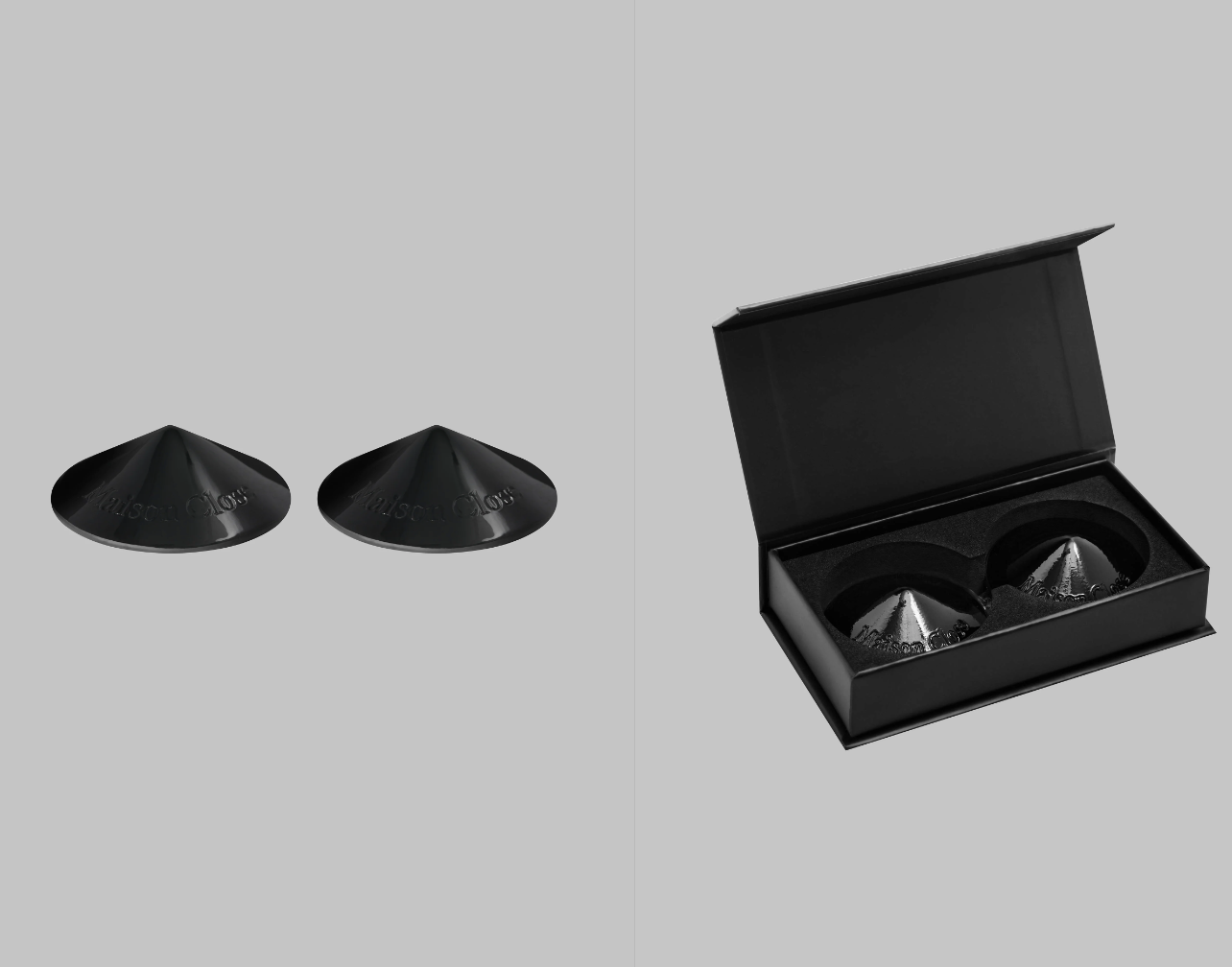 Maison Close Les Fetiches Patent Leather Nipple Covers 562277-Seductive Accessories-Maison Close-Black-Anna Bella Fine Lingerie, Reveal Your Most Gorgeous Self!