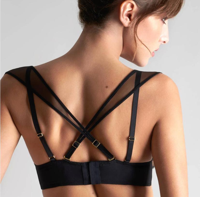 Maison Close Nuit Fauve Cupless Bra 561979-Bras-Maison Close-Black-XSmall-Anna Bella Fine Lingerie, Reveal Your Most Gorgeous Self!