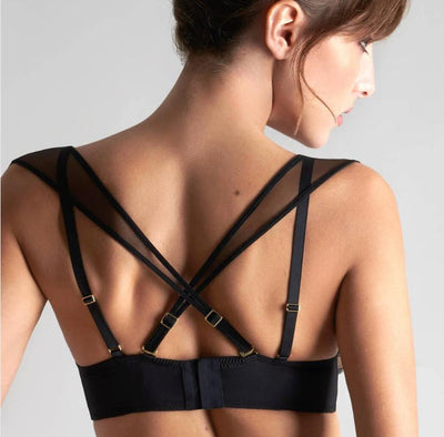 Maison Close Nuit Fauve Cupless Bra 561979-Bras-Maison Close-Black-XSmall-Anna Bella Fine Lingerie, Reveal Your Most Gorgeous Self!