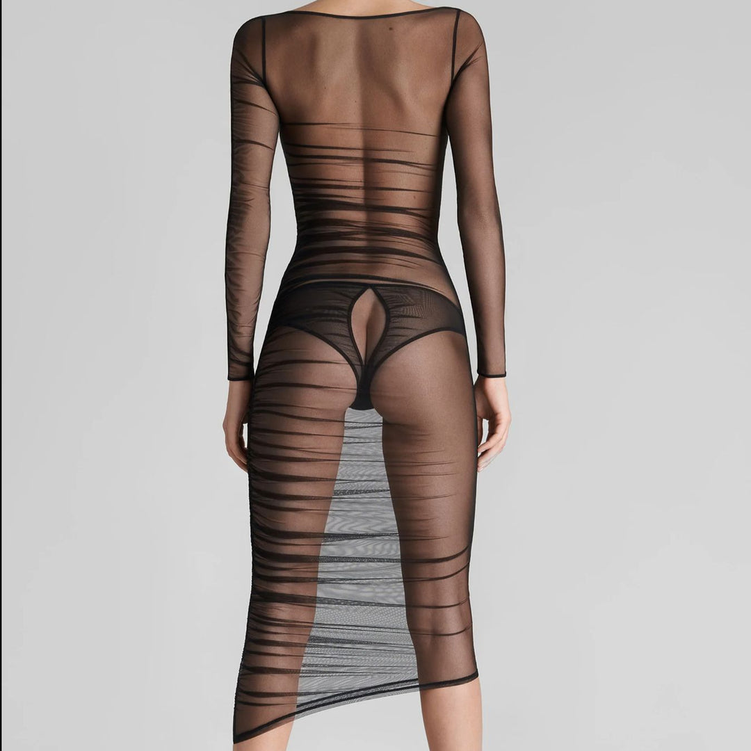 Maison Close Nuit Fauve Long Sleeve Dress 562062-Seduction-Maison Close-Black-Small-Anna Bella Fine Lingerie, Reveal Your Most Gorgeous Self!