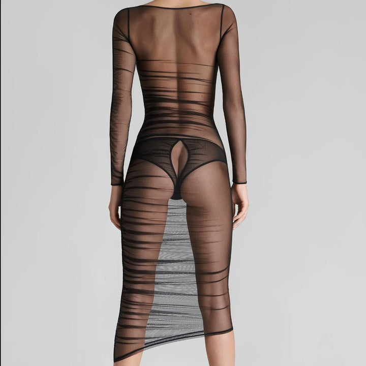 Maison Close Nuit Fauve Long Sleeve Dress 562062-Seduction-Maison Close-Black-Small-Anna Bella Fine Lingerie, Reveal Your Most Gorgeous Self!