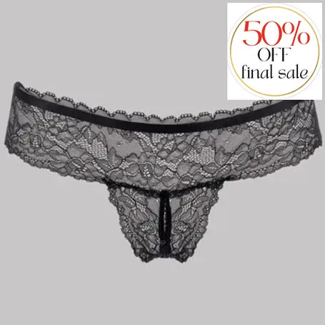 Maison Close Openable Tanga 608303-Anna Bella Fine Lingerie-Black-Small/Medium-