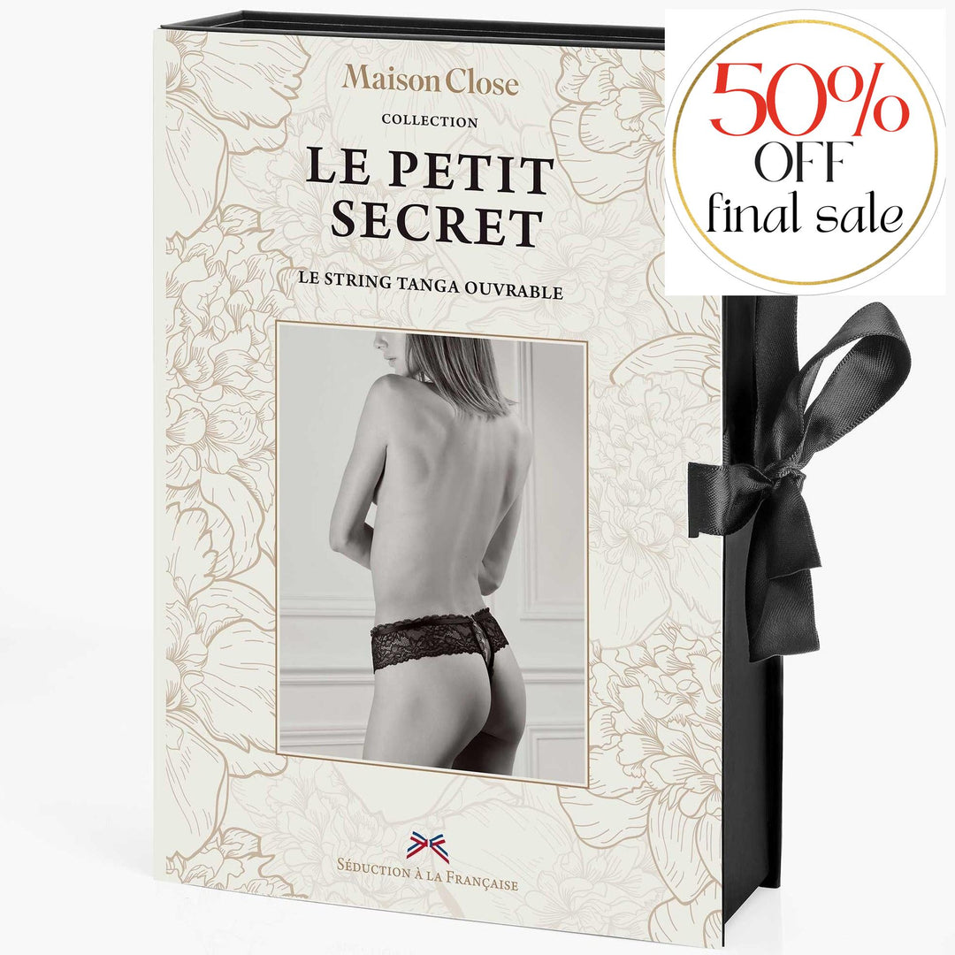 Maison Close Openable Tanga 608303-Anna Bella Fine Lingerie-Black-Small/Medium-