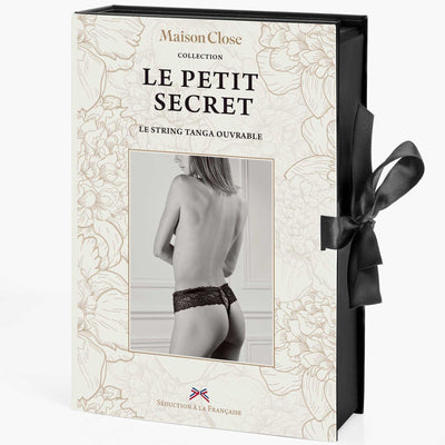 Maison Close Openable Tanga 608303-Seductive Accessories-Maison Close-Black-Small/Medium-Anna Bella Fine Lingerie, Reveal Your Most Gorgeous Self!