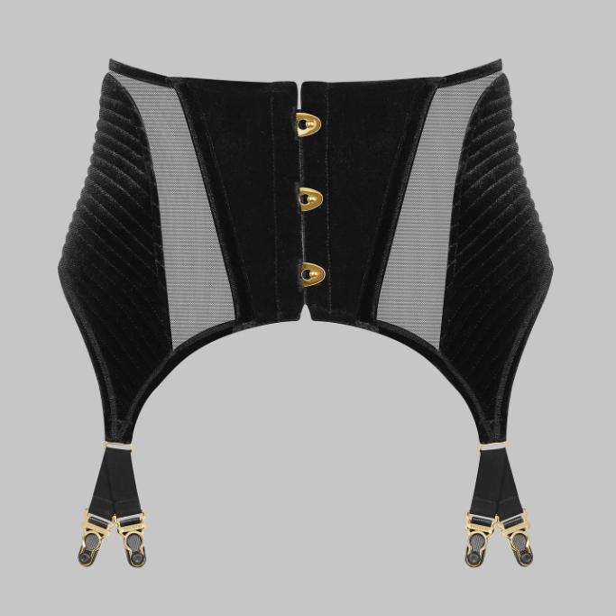 Maison Close Rococo Garter Belt in Black 564273-Garter Belt-Maison Close-Black-XSmall-Anna Bella Fine Lingerie, Reveal Your Most Gorgeous Self!