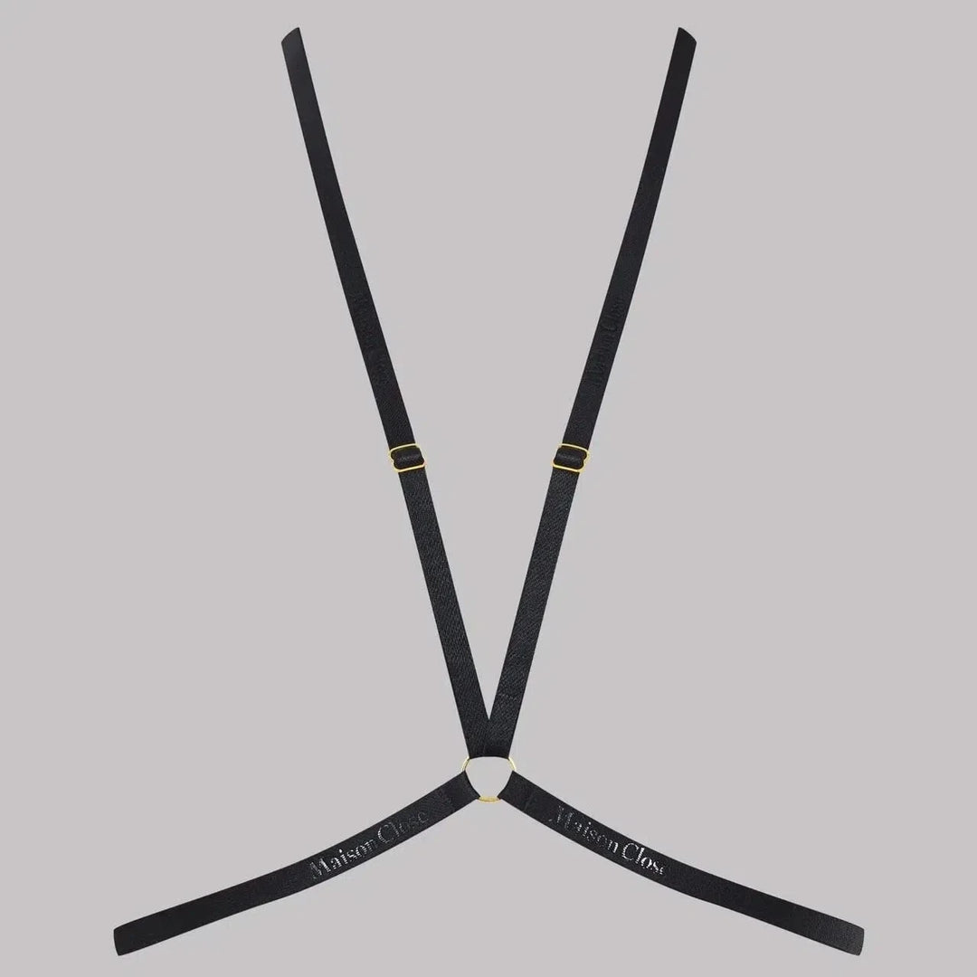 Maison Close Signature Harness in Black 560350-Seductive Accessories-Maison Close-Anna Bella Fine Lingerie, Reveal Your Most Gorgeous Self!